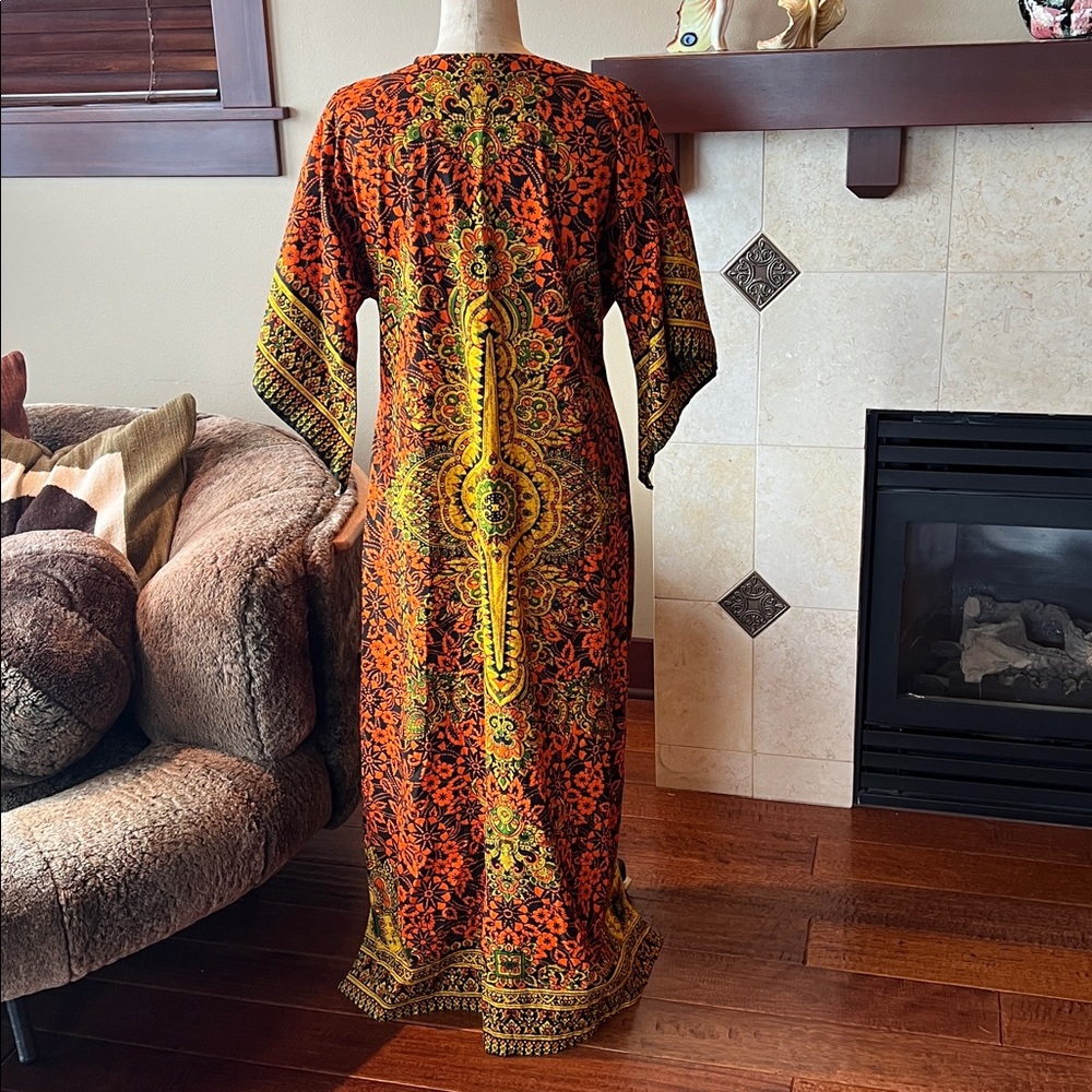 Vtg Thai caftan dashiki dress - Picture 3 of 11